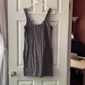 Forever 21 Black and Tan Patterned Dress